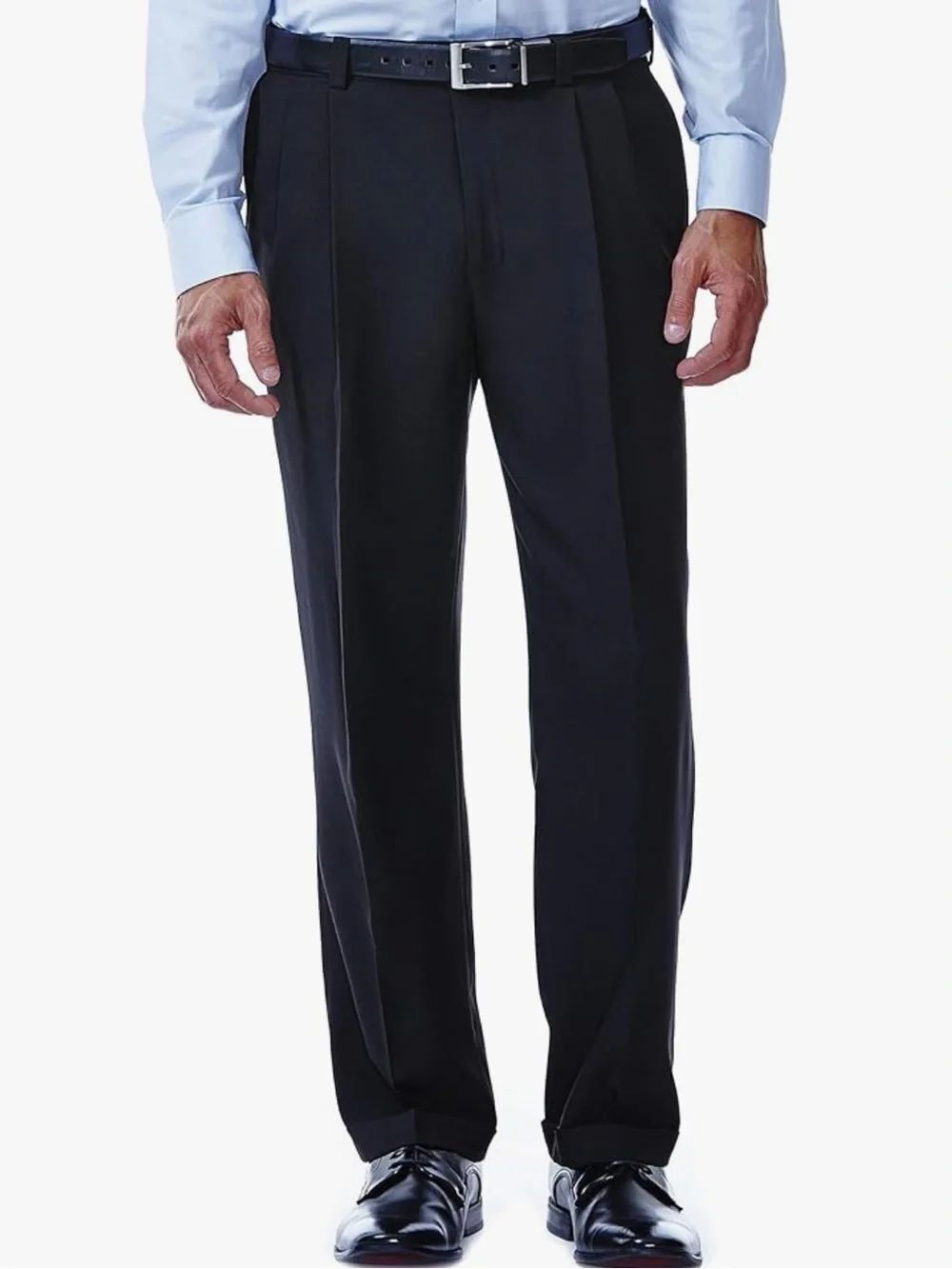 Haggar Men’s Black Pleated Dress Pants!